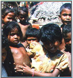 Children from the orphanage